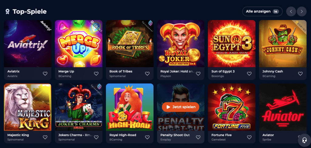 Nine Spilleautomater og Casinospil